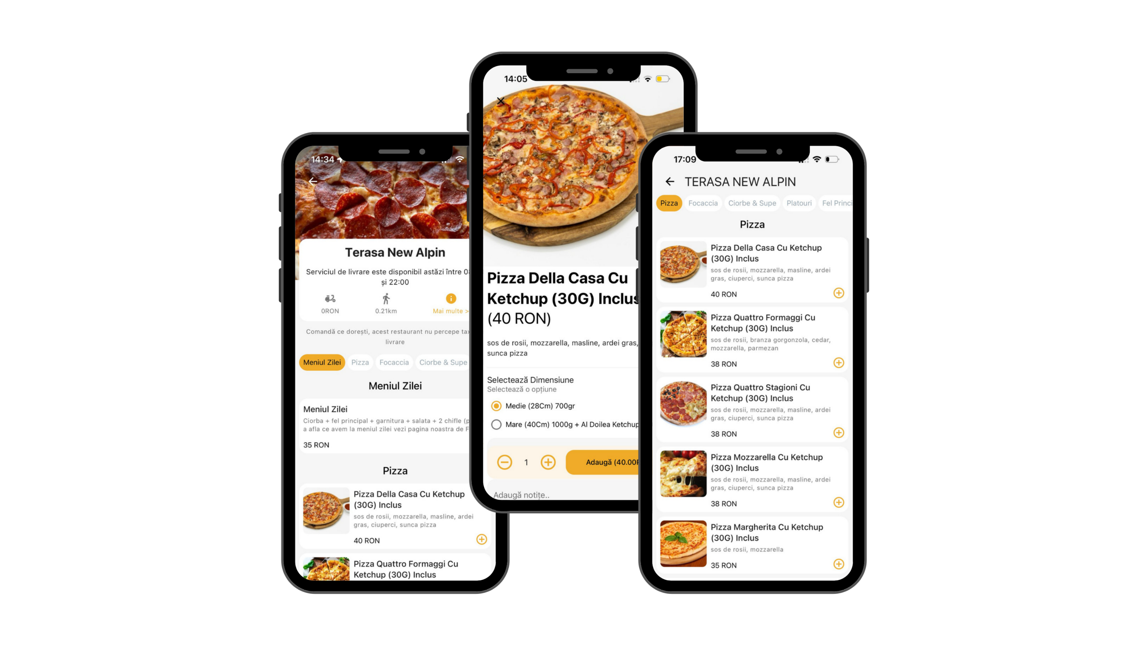 Website restaurant responsive pe mobile
